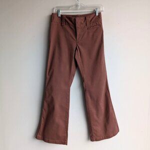 Aritzia Sun-deh Cotton Brown Flare Trousers